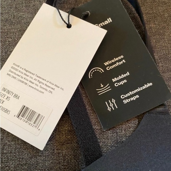 Knix The Infinity Black Bra XS NWT - Picture 2 of 3